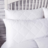 Hotel Quality Pillows 2 Pack with Quilted Cover – Soft Hollow Fibre Bed Pillows for All Sleepers