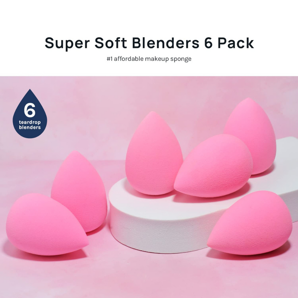Latex-Free Makeup Sponge Blender – Soft Pink Beauty Tool for Foundation & Concealer