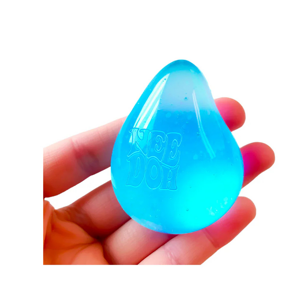 Dream Drop Glitter Fidget Toy – Squishy Sensory Ball with Base for Kids & Desk Relief