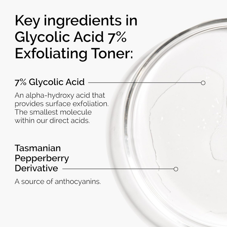 Glycolic Acid 7% Exfoliating Toner for Bright, Smooth & Even-Looking Skin Tone – 240ml