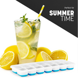 2-Pack Silicone Ice Cube Trays with Lids – BPA Free, Easy Release, 14 Cubes Each