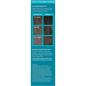 Moustache & Beard Dye M45 – Dark Brown Black, Grey Coverage, Brush Included, 28g