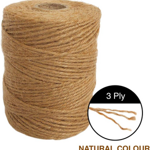 Jute Twine String 333ft – 3 Ply Natural Biodegradable Rope for Gardening, Crafts, DIY
