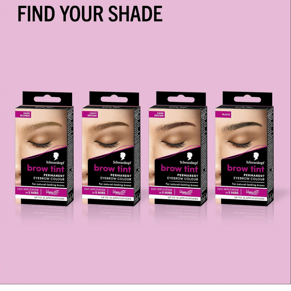 Permanent Eyebrow Tint Kit Dark Brown | Long-Lasting Natural Brow Dye with Brush & Bowl