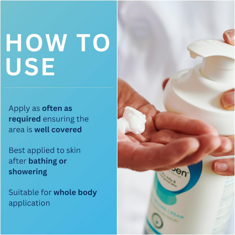 Moisturising Cream for Dry, Itchy, Sensitive & Eczema-Prone Skin – 475ml Fragrance-Free