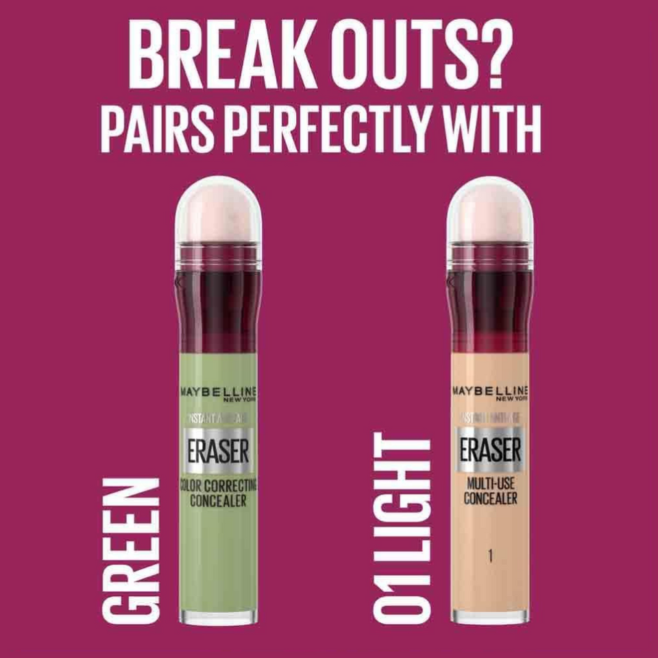 Instant Anti Age Eraser Concealer – 01 Light, Dark Circles & Blemishes, Semi-Matte Finish