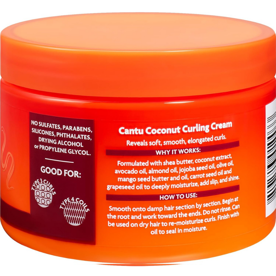 Coconut Curling Cream for Curly Hair – Frizz Control & Moisture, Shea Butter, 340g