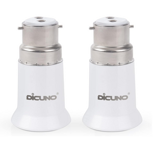 B22 to E27 Light Bulb Socket Adapter – Bayonet to Edison Converter for LED & CFL (2 Pack)
