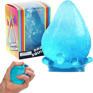 Dream Drop Glitter Fidget Toy – Squishy Sensory Ball with Base for Kids & Desk Relief