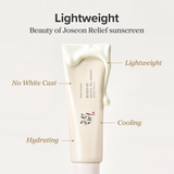 Relief Sun SPF 50+ Rice & Probiotics Sunscreen | Lightweight Hydrating Korean Sun Cream 50ml