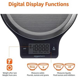 Digital Kitchen Scale 11lb with LCD Display | Stainless Steel Food Scale with Tare Function