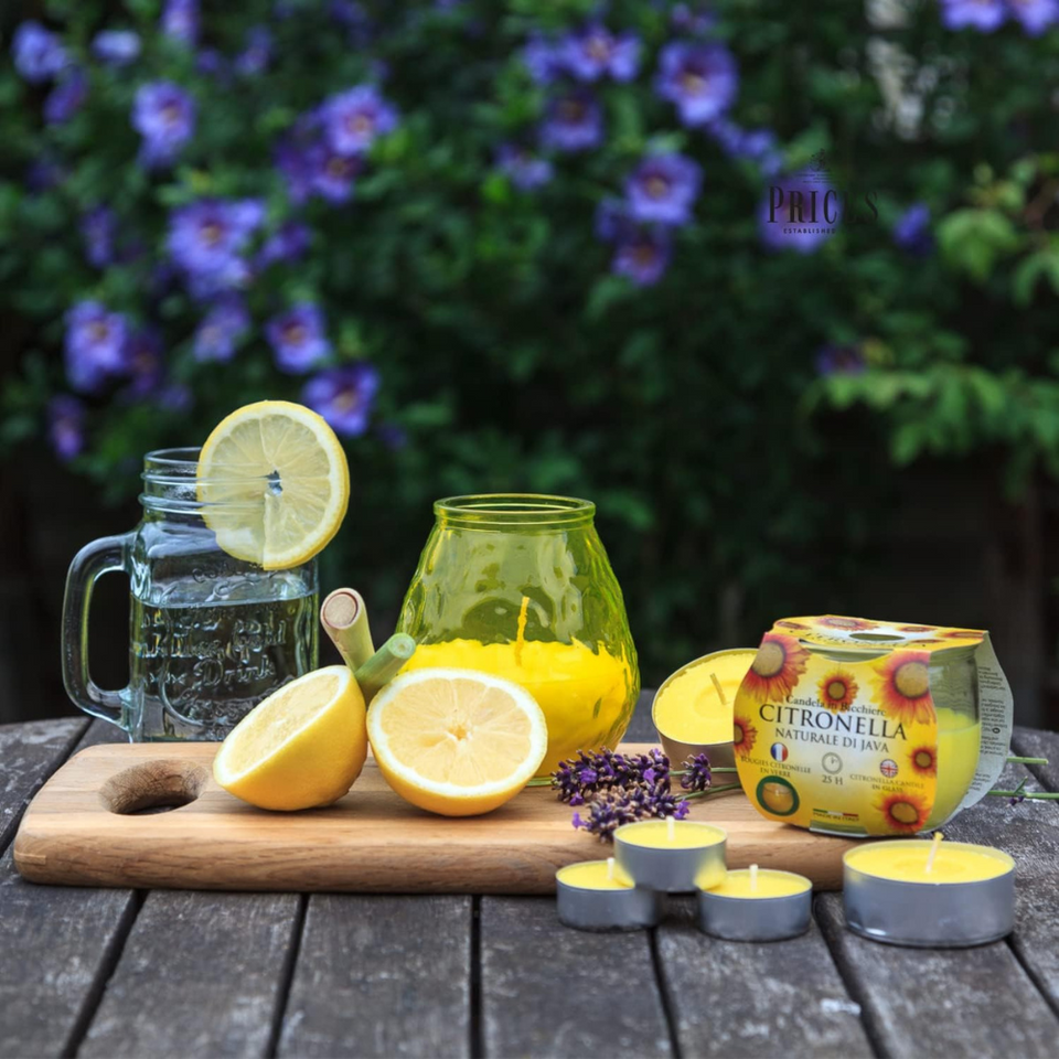 Citronella Tealight Candles Pack of 25 – Long-Lasting Outdoor Bug Repellent