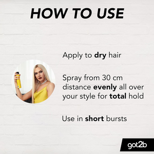 Strong Hold Hairspray Freeze Spray for All Hair Types, 72-Hour Vegan Silicone-Free 300ml