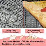 100pcs Air Fryer Liners for Dual Zone Fryers – Disposable, Non-Stick, Heat-Resistant