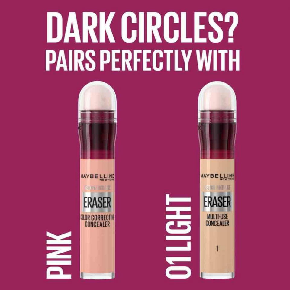 Instant Anti Age Eraser Concealer – 01 Light, Dark Circles & Blemishes, Semi-Matte Finish