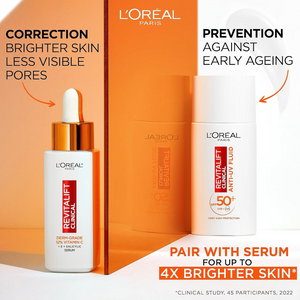 Revitalift Clinical Invisible Sunscreen SPF 50+ UV Fluid Vitamin C Anti‑Age 50 ml