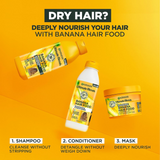 Banana Hair Mask for Dry Hair | 3-in-1 Vegan Treatment, No Silicones, Deep Nourishment (400ml)