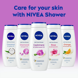 Cashmere & Cotton Oil Shower Gel 250ml | Hydrating Body Wash with Vitamin C & E, Orchid Scent