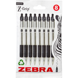 8-Pack Black Ballpoint Pens – Retractable, Soft Grip, Smooth Ink, Everyday Writing