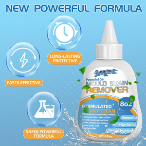 Mould Remover Gel, 8 fl oz | Deep Cleaning for Tiles, Seals, Grout, Bathroom & Kitchen