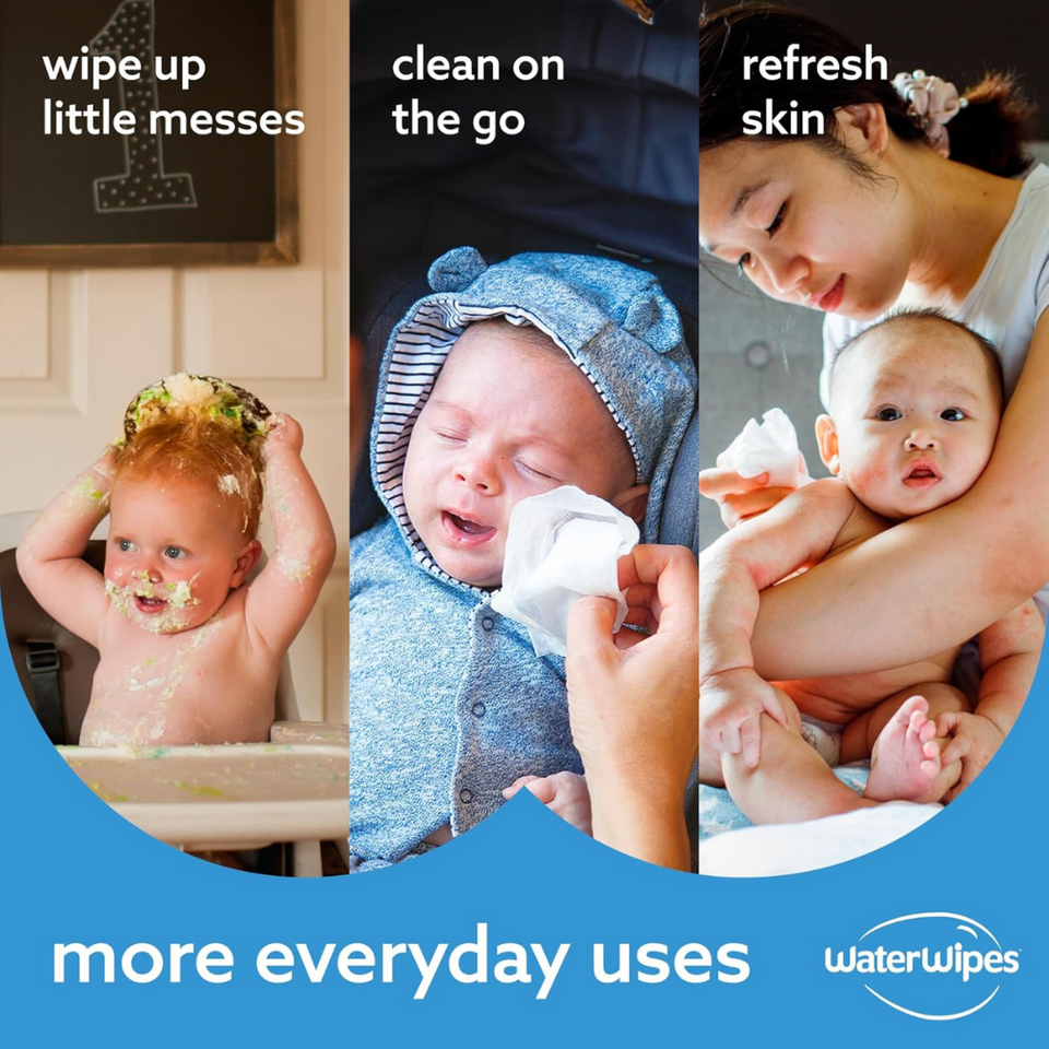 Plastic-Free Baby Wipes – 720 Count, 99.9% Water, Unscented, Biodegradable, Sensitive Skin