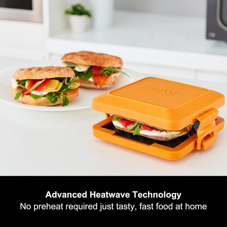 Microwave Toastie Maker & Grill – Non-Stick, Silicone, Compact, Dishwasher Safe