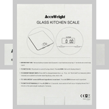 Digital Kitchen Scale – 5kg/11lb LCD Food Scale with Tare, Glass Platform & Batteries