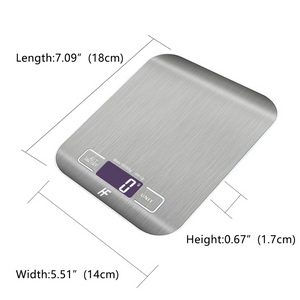 Digital Kitchen Scale – 5kg/1g Stainless Steel Food Scale with LCD Display & Tare Function