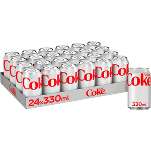 Diet Cola Can Tray 330 ml Pack of 24 – Low-Calorie Soft Drink with Sweeteners