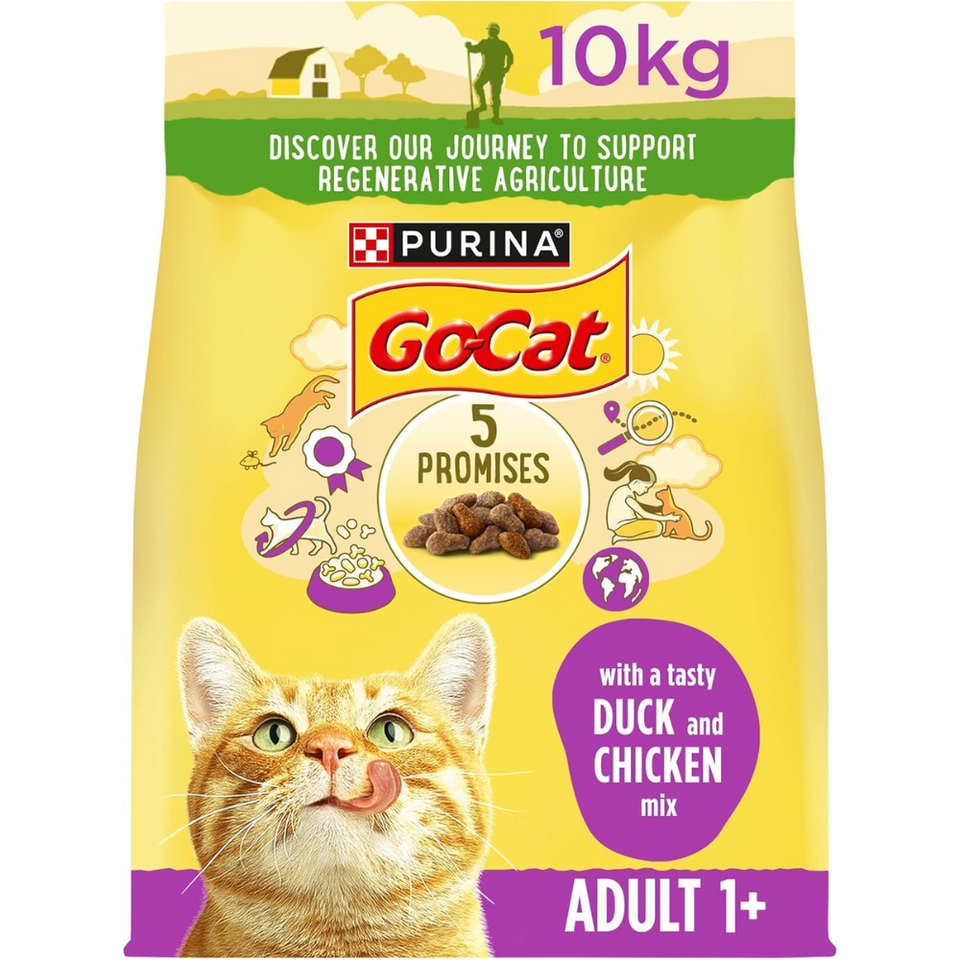 Adult Dry Cat Food Chicken & Duck Flavour 10kg – Complete Nutrition for Adult Cats