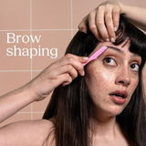 Eyebrow Shaper & Facial Hair Remover for Women | Dermaplaning Razors with Precision Cap | 3 Pack
