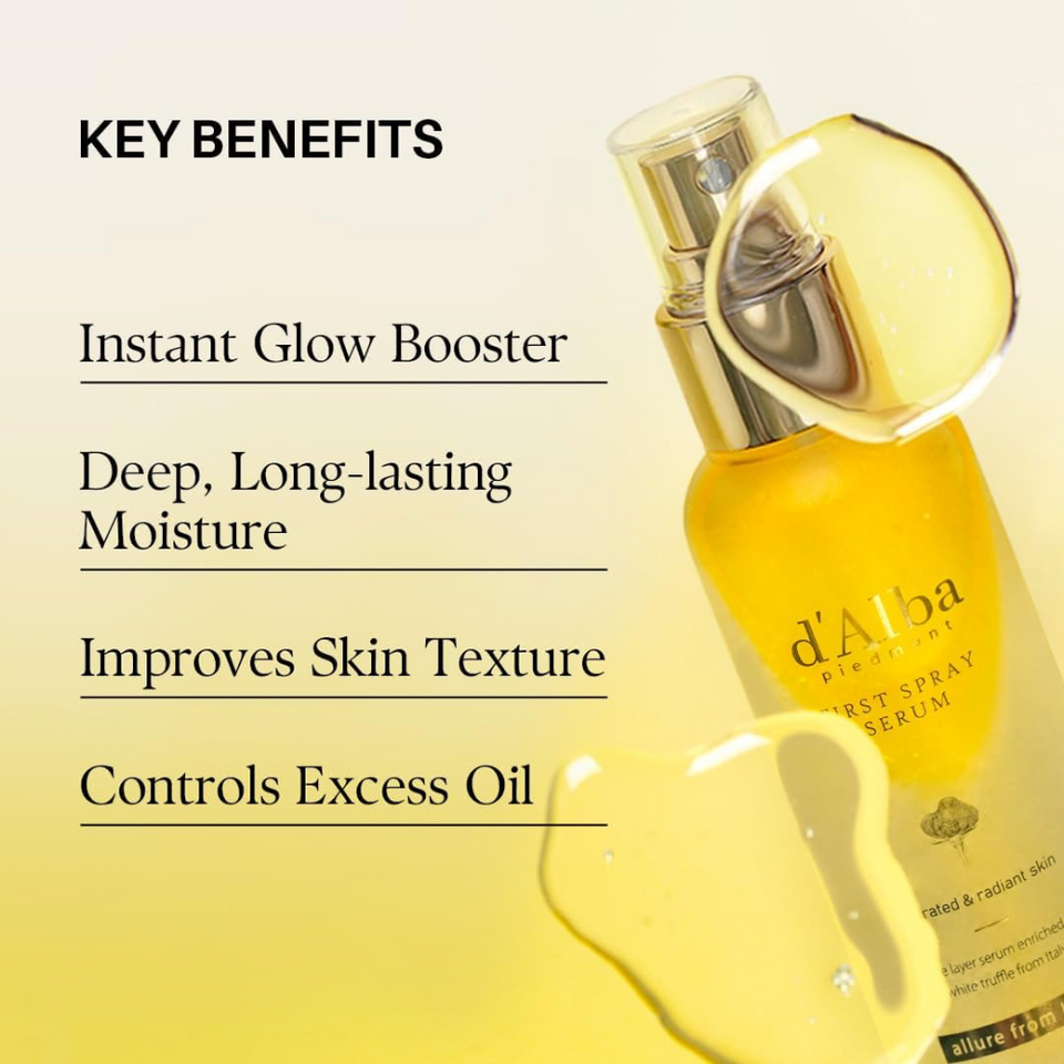 Italian White Truffle Spray Serum – Hydrating Glow Mist for Dry Skin, Vegan & Surfactant Free