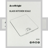 Digital Kitchen Scale – 5kg/11lb LCD Food Scale with Tare, Glass Platform & Batteries