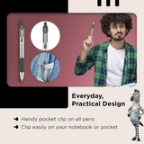 8-Pack Black Ballpoint Pens – Retractable, Soft Grip, Smooth Ink, Everyday Writing