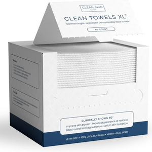 Biobased Disposable Face Towels XL – Ultra Soft, Makeup Remover Wipes, 50 Ct Pack
