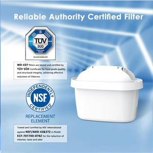 Water Filter Cartridges 6-Pack – Maxtra+ Compatible, Removes Chlorine & PFAS, NSF Tested