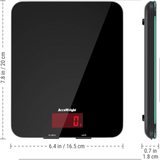 Digital Kitchen Scale – 5kg/11lb LCD Food Scale with Tare, Glass Platform & Batteries