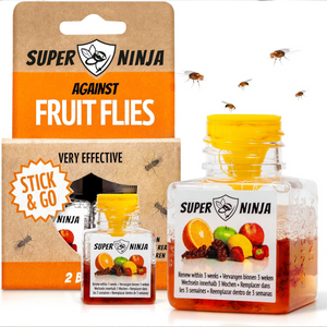 Fruit Fly Trap for Kitchen & Home – 2 Pack, Natural Bait, Child & Pet Safe, 3-Week Use