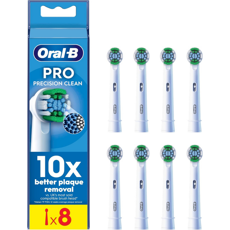 Electric Toothbrush Heads – X-Shape Bristles for Deep Plaque Removal, Pack of 8