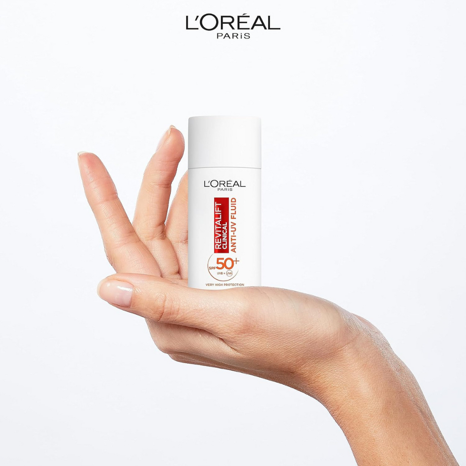 Revitalift Clinical Invisible Sunscreen SPF 50+ UV Fluid Vitamin C Anti‑Age 50 ml