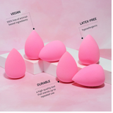 Latex-Free Makeup Sponge Blender – Soft Pink Beauty Tool for Foundation & Concealer