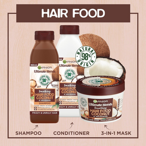 3-in-1 Hair Mask for Frizzy & Curly Hair – Coconut Oil, Vegan, Anti-Frizz Treatment, 400ml