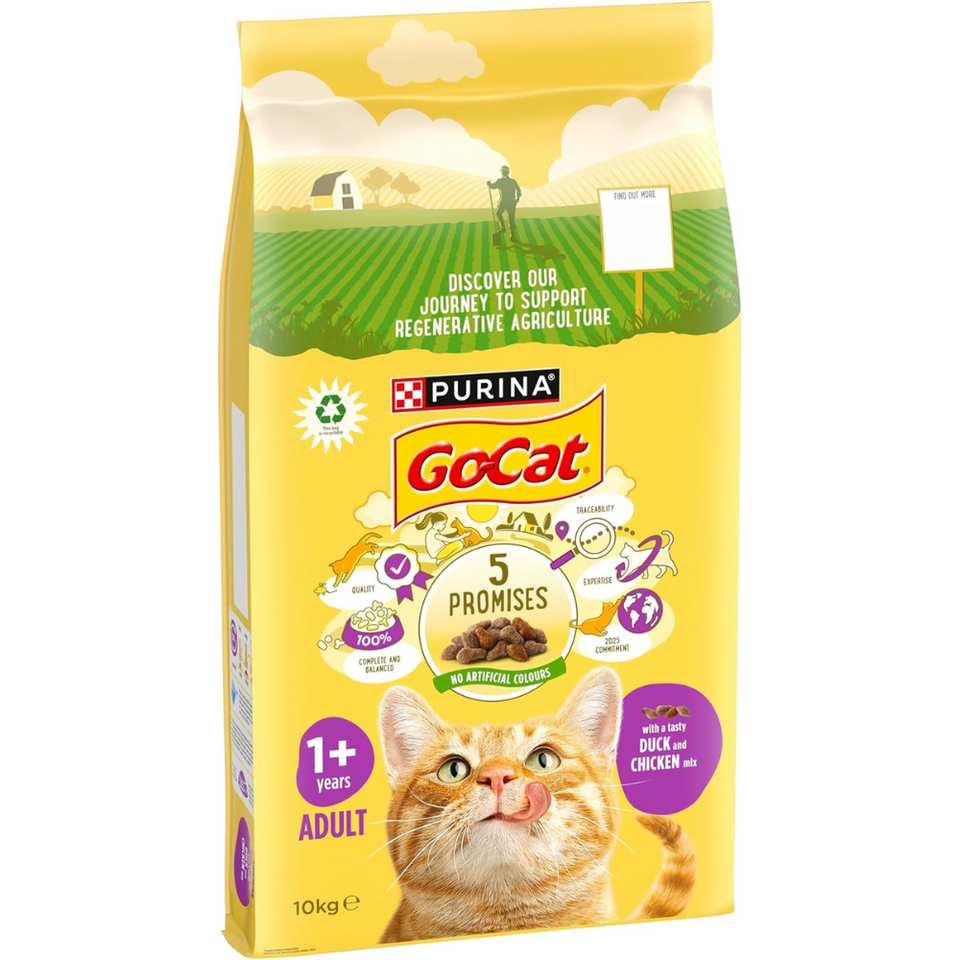 Adult Dry Cat Food Chicken & Duck Flavour 10kg – Complete Nutrition for Adult Cats