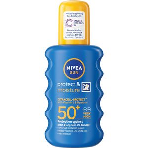 SPF 50+ Moisturising Sun Spray with Vitamin C & Hyaluron, UVA/UVB Protection – 200ml