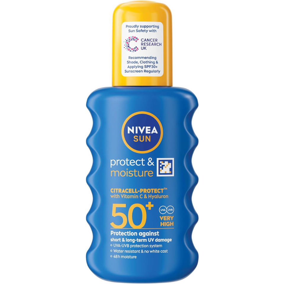 SPF 50+ Moisturising Sun Spray with Vitamin C & Hyaluron, UVA/UVB Protection – 200ml
