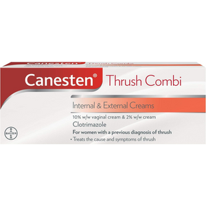 Thrush Treatment Cream Duo with Clotrimazole | Internal & External Relief, 2-Step System
