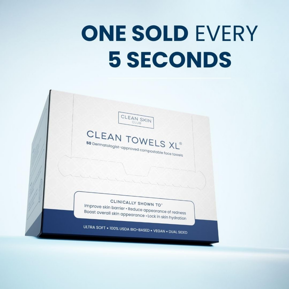 Biobased Disposable Face Towels XL – Ultra Soft, Dry Wipes for Sensitive Skin, 50 Ct