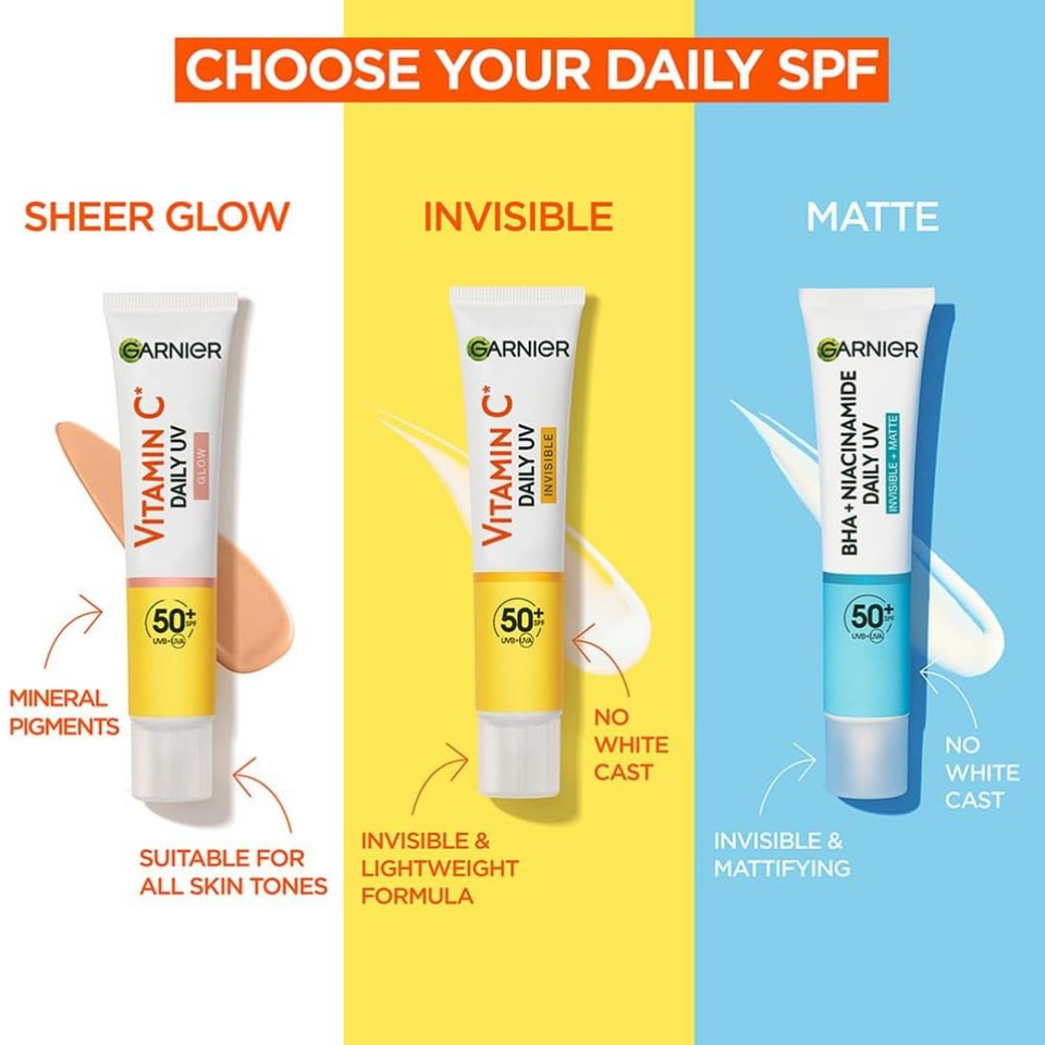 Garnier Vitamin C SPF50+ Brightening UV Fluid 40 ml – Sheer Glow for All Skin Types