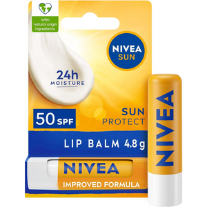 SPF 50 Lip Balm with Shea Butter | Sun Protection & 24H Moisture | No White Cast (4.8g)