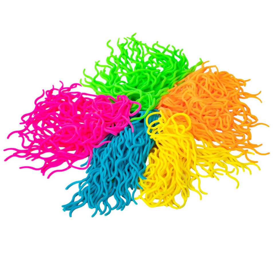 Stretchy Ramen Noodle Fidget Toy – Colorful Textured Sensory Stress Relief for Kids
